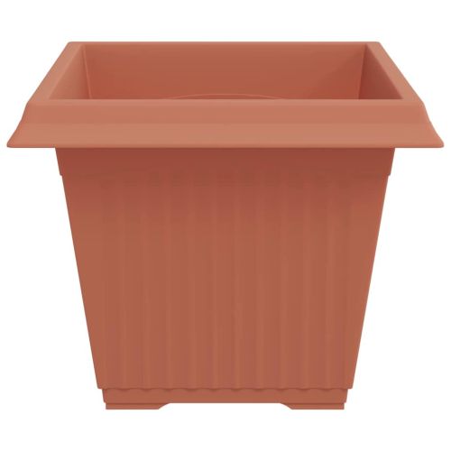 Квадратна цветна саксия 24 pcs Червено тухла 43 x 43 x 33,5 см