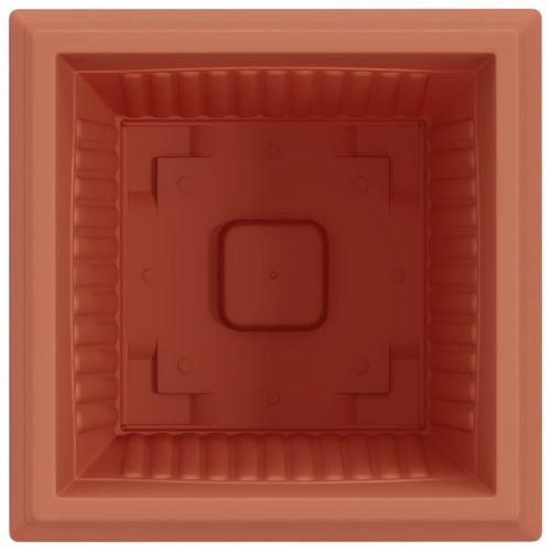 Квадратна цветна саксия 24 pcs Червено тухла 43 x 43 x 33,5 см