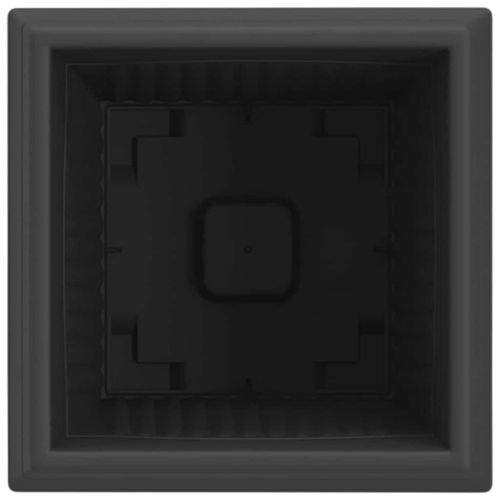 Квадратна цветна саксия 24 pcs Черно 20 x 20 x 16 см Пластмаса
