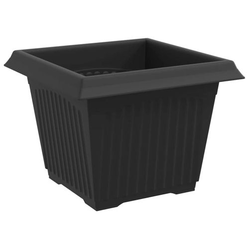 Квадратна цветна саксия 24 pcs Черно 23 x 23 x 17,5 см