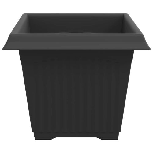 Квадратна цветна саксия 24 pcs Черно 28,5 x 28,5 x 22 см