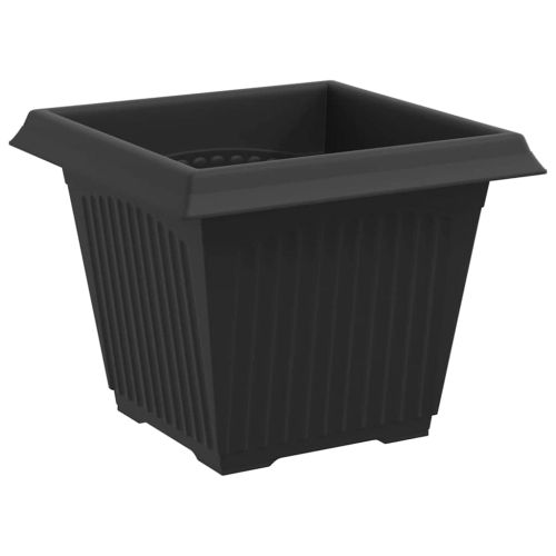 Квадратна цветна саксия 24 pcs Черно 33 x 33 x 26 см Пластмаса