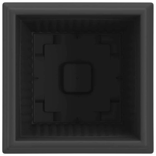 Квадратна цветна саксия 24 pcs Черно 33 x 33 x 26 см Пластмаса