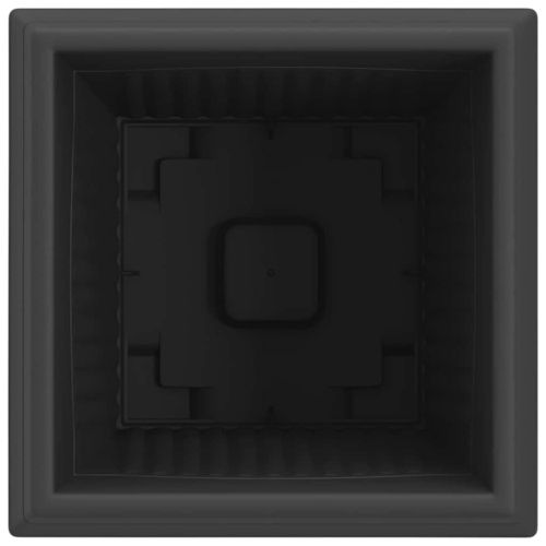 Квадратна цветна саксия 24 pcs Черно 38 x 38 x 30 см Пластмаса