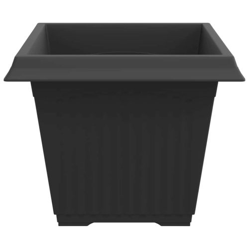 Квадратна цветна саксия 24 pcs Черно 43 x 43 x 33,5 см