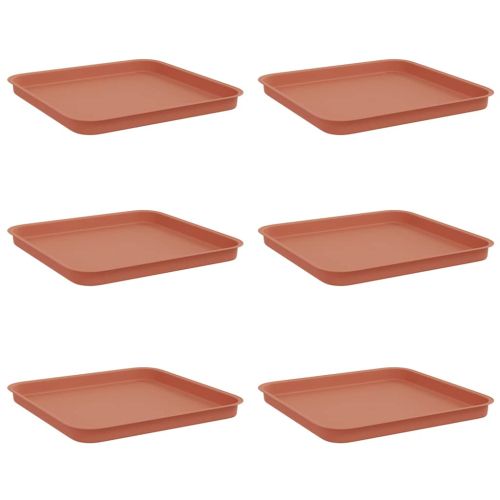 Квадратен цветен поднос 6 pcs Червено тухла 32 x 32 x 2,5 см