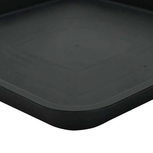 Квадратен цветен поднос 6 pcs Черно 15 x 15 x 2 см Пластмаса