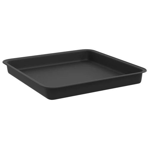 Квадратен цветен поднос 6 pcs Черно 18 x 18 x 2 см Пластмаса