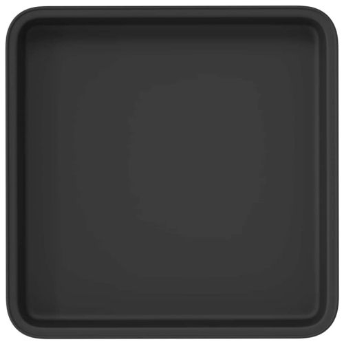 Квадратен цветен поднос 6 pcs Черно 18 x 18 x 2 см Пластмаса