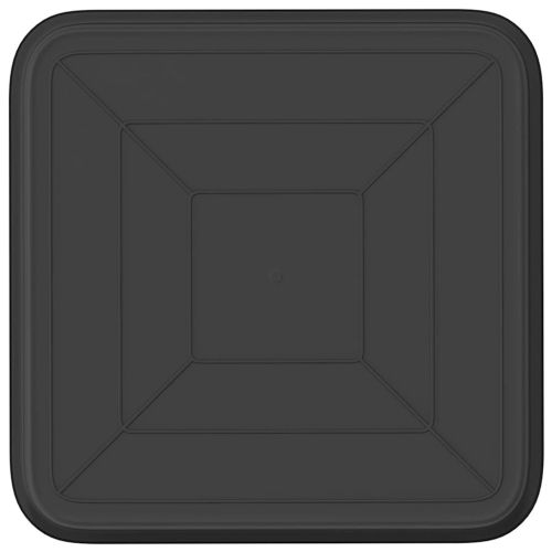 Квадратен цветен поднос 6 pcs Черно 21 x 21 x 2 см Пластмаса