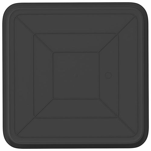 Квадратен цветен поднос 6 pcs Черно 36 x 36 x 2.5 см Пластмаса