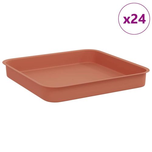 Квадратен цветен поднос 24 pcs Червено тухла 15 x 15 x 2 см