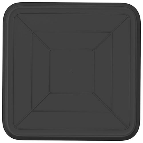 Квадратен цветен поднос 24 pcs Черно 32 x 32 x 2,5 см Пластмаса