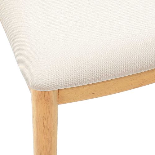 Трапезен стол 2 pcs Естествено и светло Солидно гумено дърво