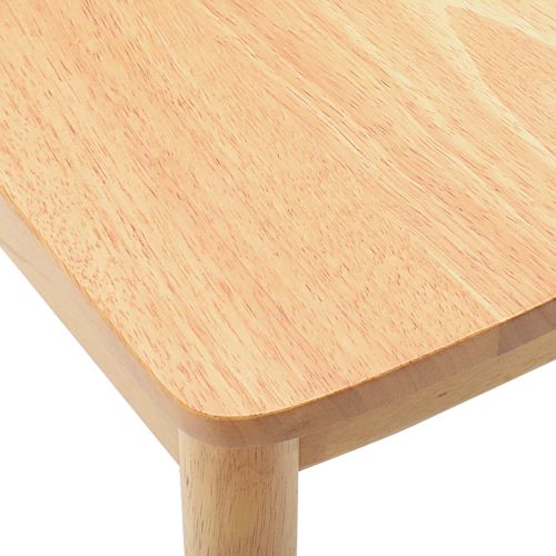 Трапезен стол 2 pcs Естествен Солидно гумено дърво