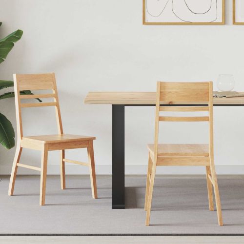 Обедени столове 2 pcs Естествен 43 x 54 x 89 см