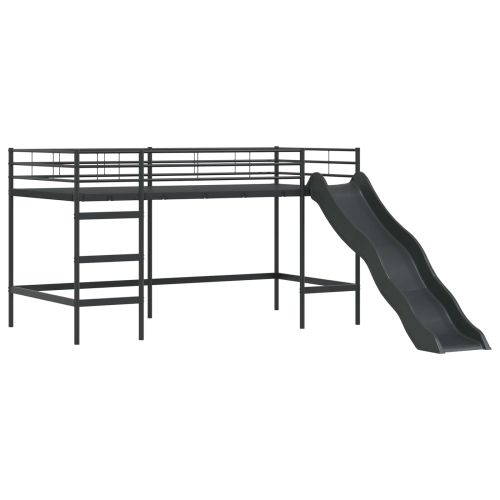 Легло на двуетажно легло за деца Черно 100 x 200 cm Метал