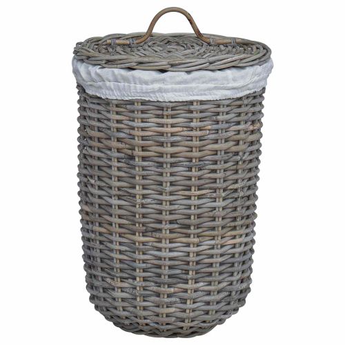 Кош за пране с капак 2 pcs Кубу сив Кубу Ратан