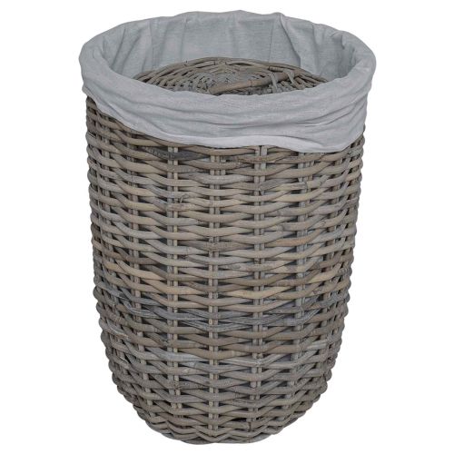 Кош за пране с капак 2 pcs Кубу сив Кубу Ратан