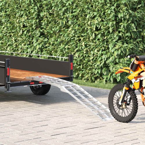 Рампа за мотоциклети Сребрист 180 x 28 x 5 см Алуминий