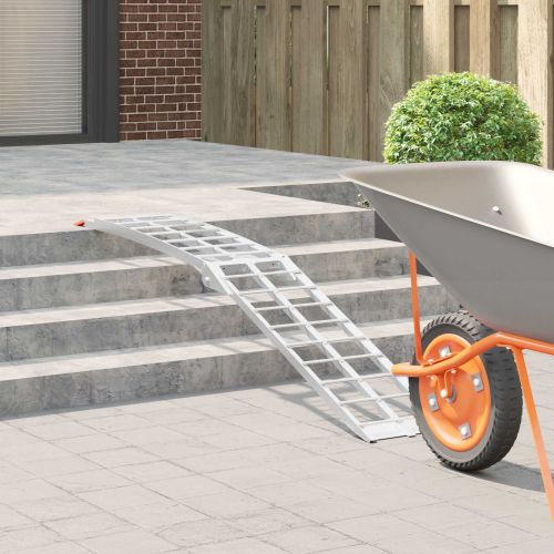 Рампа за мотоциклети Сребрист 180 x 28 x 5 см Алуминий