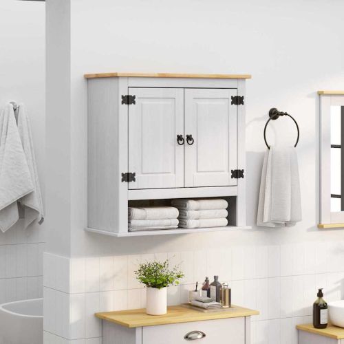 Висящ шкаф Corona Бяло 70 x 33 x 71,5 см Солидно борово дърво