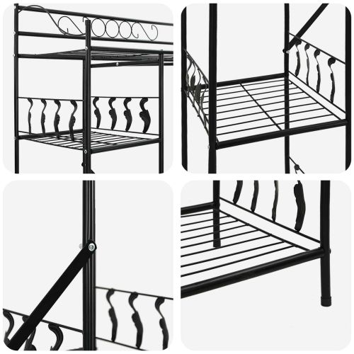 Отворен Гардероб с рафт Черно 101 x 43 x 188 см Стомана