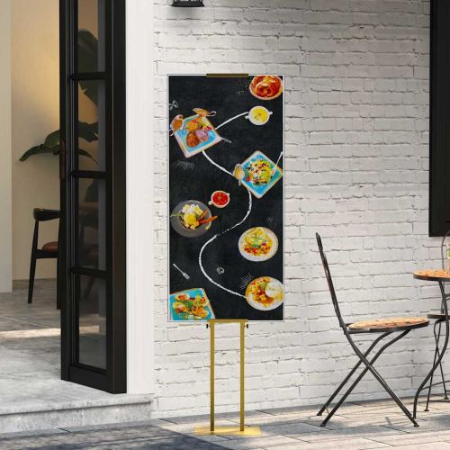 Стендове за търговски прояви Златист 30 x 23,5 x 210 см Стомана