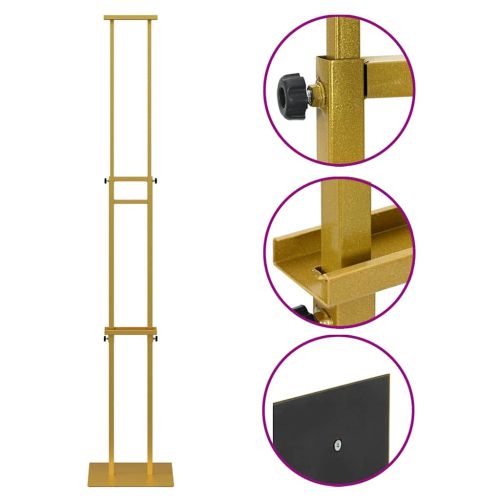 Стендове за търговски прояви Златист 30 x 23,5 x 210 см Стомана