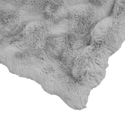 Анти-слип изкуствено одеяло от заешка козина Olite 4 pcs Сиво