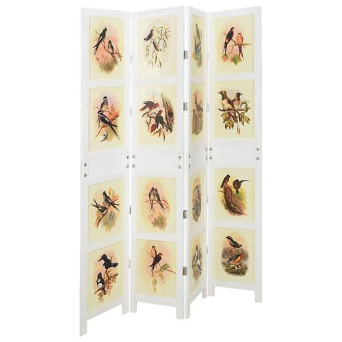 Ромdivider панел Бяло 141,5 x 165 см МДФ
