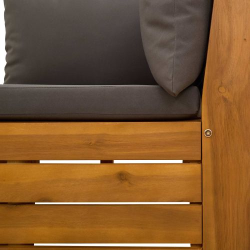 2 Брой Комплект за почивка в градина Солидно акациево дърво