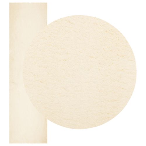 Килим с среден косъм, мек и подходящ за пране HUARTE Крем