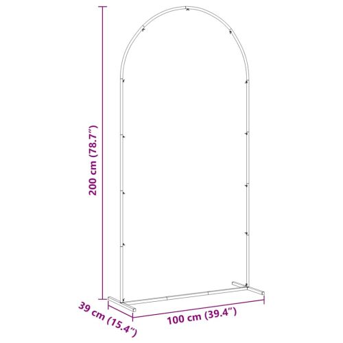 Сватбена арка Златист 100 x 39 x 200 см Стомана