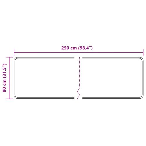 Каса за килим MARSA Жълто 80 x 250 cm Полиестер и PVC