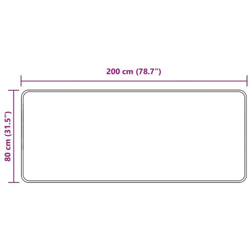 Каса за килим MARSA Черен 80 x 200 cm Полиестер и PVC