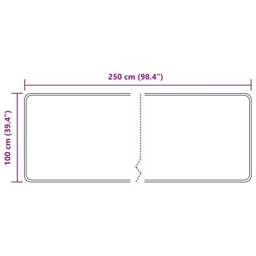 Каса за килим MARSA Черен 100 x 250 cm Полиестер и PVC