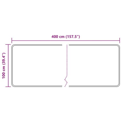 Каса за килим MARSA Черен 100 x 400 cm Полиестер и PVC