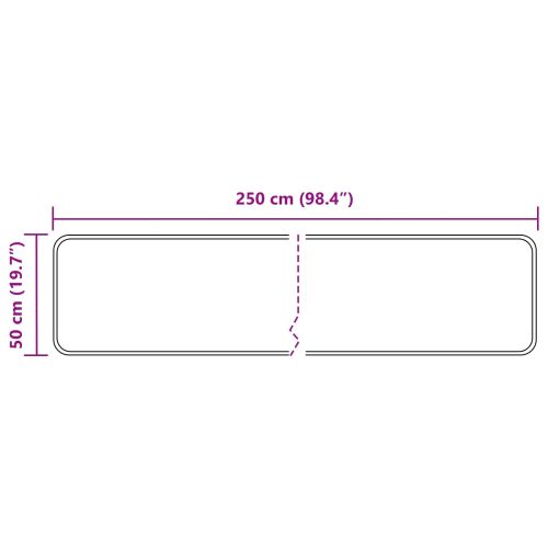Каса за килим MARSA Черен 50 х 250 см Полиестер и PVC