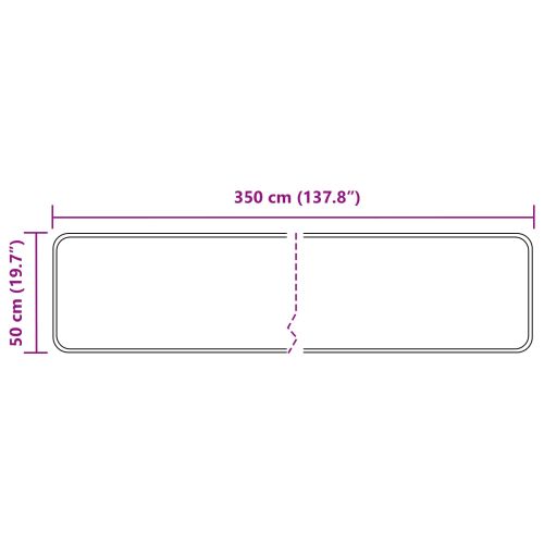 Каса за килим MARSA Черен 50 x 350 см Полиестер и PVC