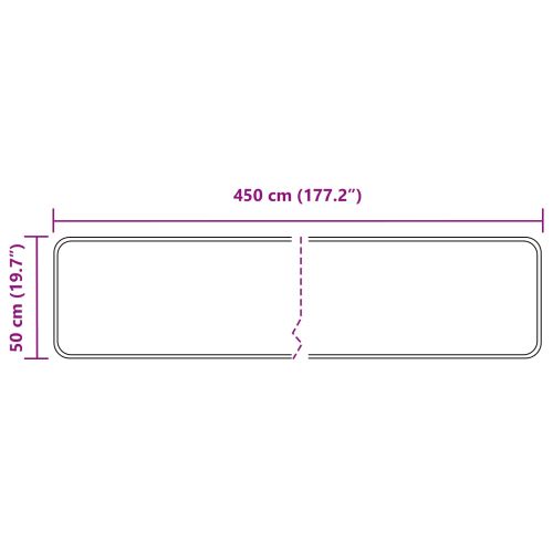 Каса за килим MARSA Черен 50 x 450 см Полиестер и PVC