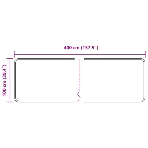 Каса за килим MARSA Сив 100 x 400 cm Полиестер и PVC