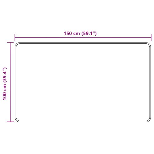 Каса за килим MARSA Черен 100 x 150 cm Полиестер и PVC