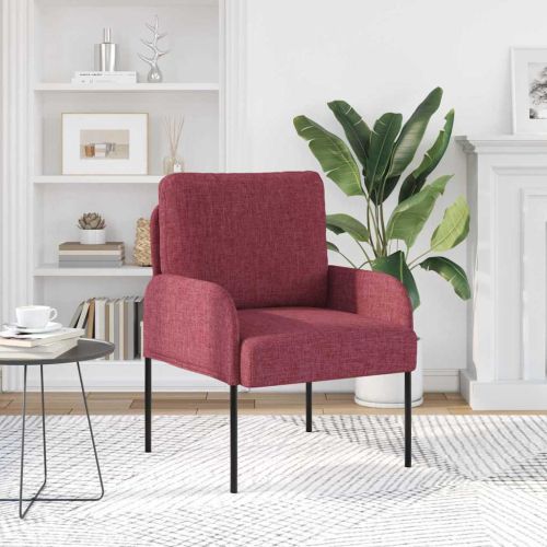 Дивани с възглавница 55cm Виненочервен Шперплат