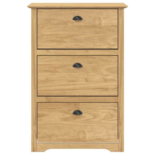 Шкаф за обувки с чекмедже BODO Меден кафяв 80 x 35 x 118 см