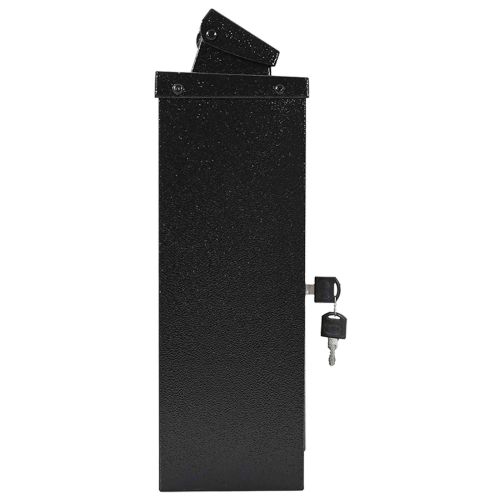 Стенно монтирана пощенска кутия с врата Черно 29 x 13 x 41 см