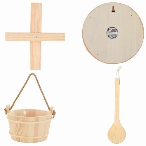 Комплект за сауна аксесоари 4 pcs Кафяво