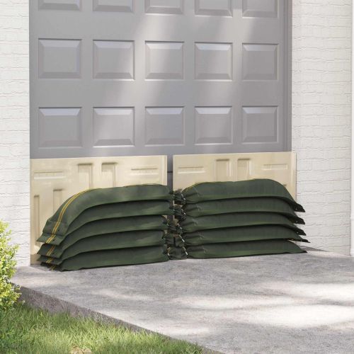 Торби с пясък 10 pcs Зелен 120 x 27 см HDPE