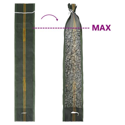 Торби с пясък 10 pcs Зелен 120 x 27 см HDPE
