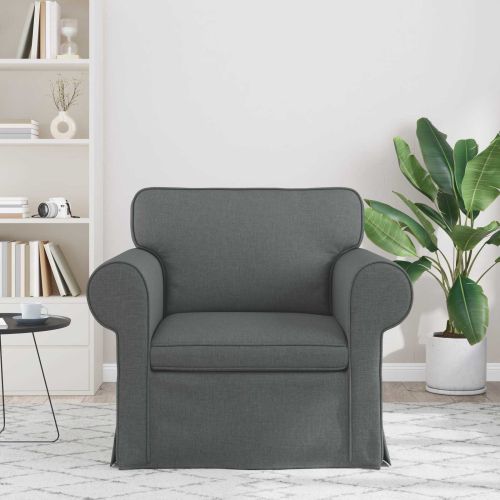 Диван Тъмен сив 95 x 82 x 80 см текстил